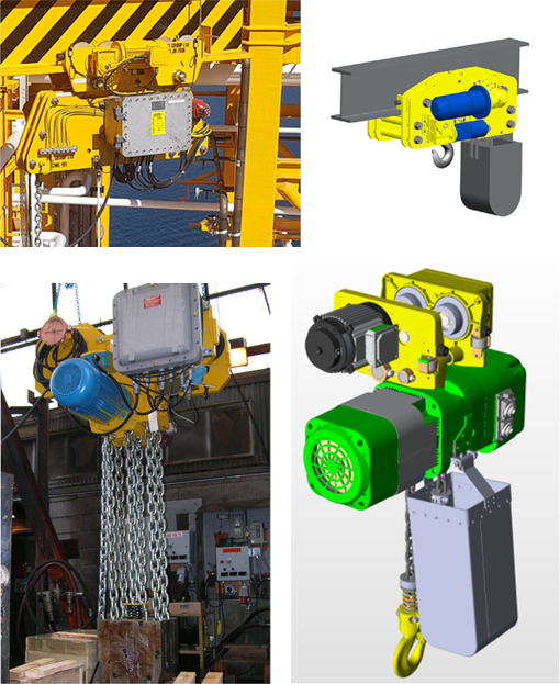 Monorail Pneumatic Trolley Hoist